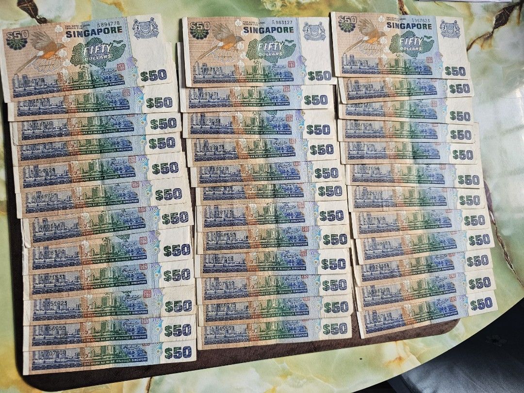 Bird notes (Category: Currency) located in Singapore. Submitted by mr.tan99 (Listing ID 1458623842, Image 5). Description: Bird notes 1dollar 23pcs FV $23 Selling @ $30 5dollar 24 pcs FV $120 Selling @ $148 10dollar 8 pcs FV $80 Selling @ $92 20dollar 19pcs FV $380 Selling @ $418 50dollar 36 pcs FV $1800 Selling @ $1888 100dollar 14pcs FV $1400 Selling @ $1438 All mixed condition .