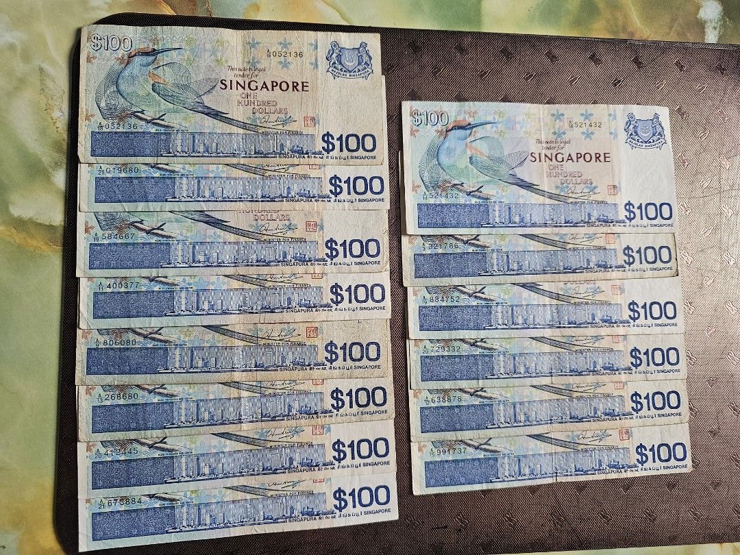 Bird notes (Category: Currency) located in Singapore. Submitted by mr.tan99 (Listing ID 1458623842, Image 6). Description: Bird notes 1dollar 23pcs FV $23 Selling @ $30 5dollar 24 pcs FV $120 Selling @ $148 10dollar 8 pcs FV $80 Selling @ $92 20dollar 19pcs FV $380 Selling @ $418 50dollar 36 pcs FV $1800 Selling @ $1888 100dollar 14pcs FV $1400 Selling @ $1438 All mixed condition .