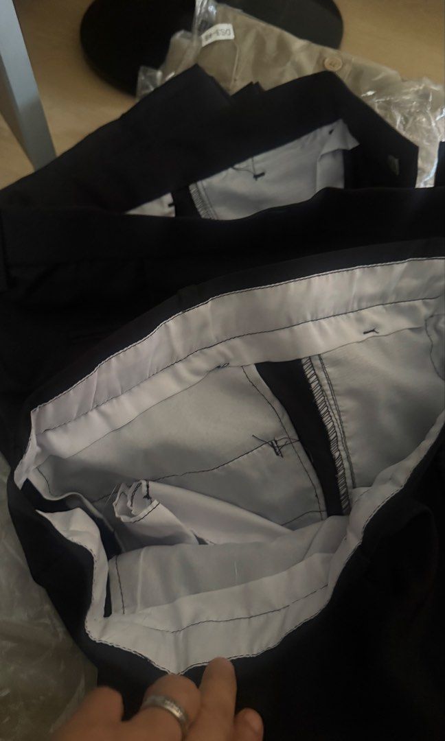 Black Pants Size 34 No Tag (Category: Trousers) located in Bacoor. Submitted by _ibyangf (Listing ID 1458493977, Image 2). Description: - Brandnew No tag but same supplier of Benedict black pants - Size 34 - Classic style, suitable for formal or business casual - Clean look with a comfortable fit - Durable material J&T Delivery c/o buyer Gcash/Maya payment.