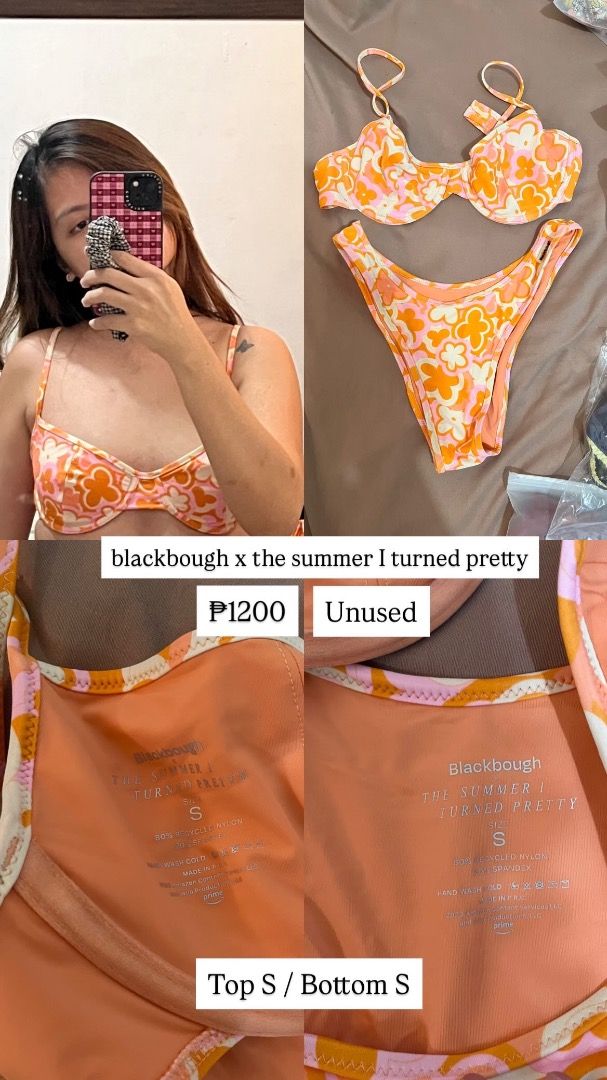 Blackbough x The Summer I Turned Pretty Set (Category: Bikinis & Swimsuits) located in Mandaue City. Submitted by its.alexandra (Listing ID 1458687879, Image 1). Description: - Blackbough x The Summer I Turned Pretty bikini set - Size: S (top and bottom) - Perfect for beach trips and pool days Rfs: Gained weight 🥲.