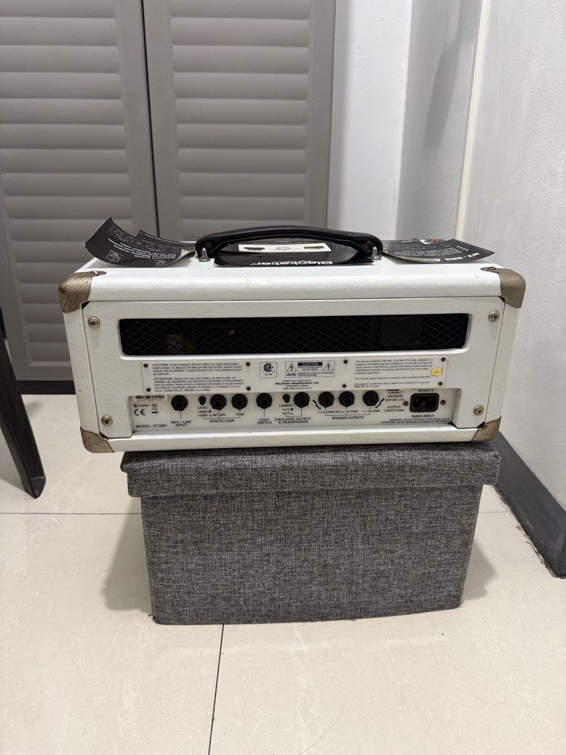 Blackstar HT-5RH (HT-5RS Arctic White Mini Stack Version) (Category: Soundbars, Speakers & Amplifiers) located in Taguig. Submitted by bansheeee (Listing ID 1458604739, Image 3). Description: - Brand New (With Tags) - Negotiable - Untested Unit - Negotiable & Rush - Free Shipping around Metro Manila RFS: Decluttering Note: Will clean the metal parts and try to remove the rust when sold. .