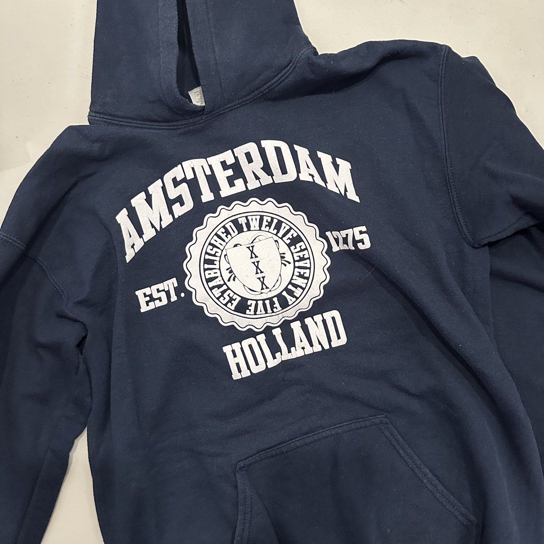 Blue Amsterdam Hoodie (Category: Coats, Jackets and Outerwear) located in Bulacan. Submitted by notalyk (Listing ID 1458646943, Image 1). Description: - really from amsterdam! - with freebie (2 items and up) 💗 📍Bulacan Delivery fee is shouldered by customer .