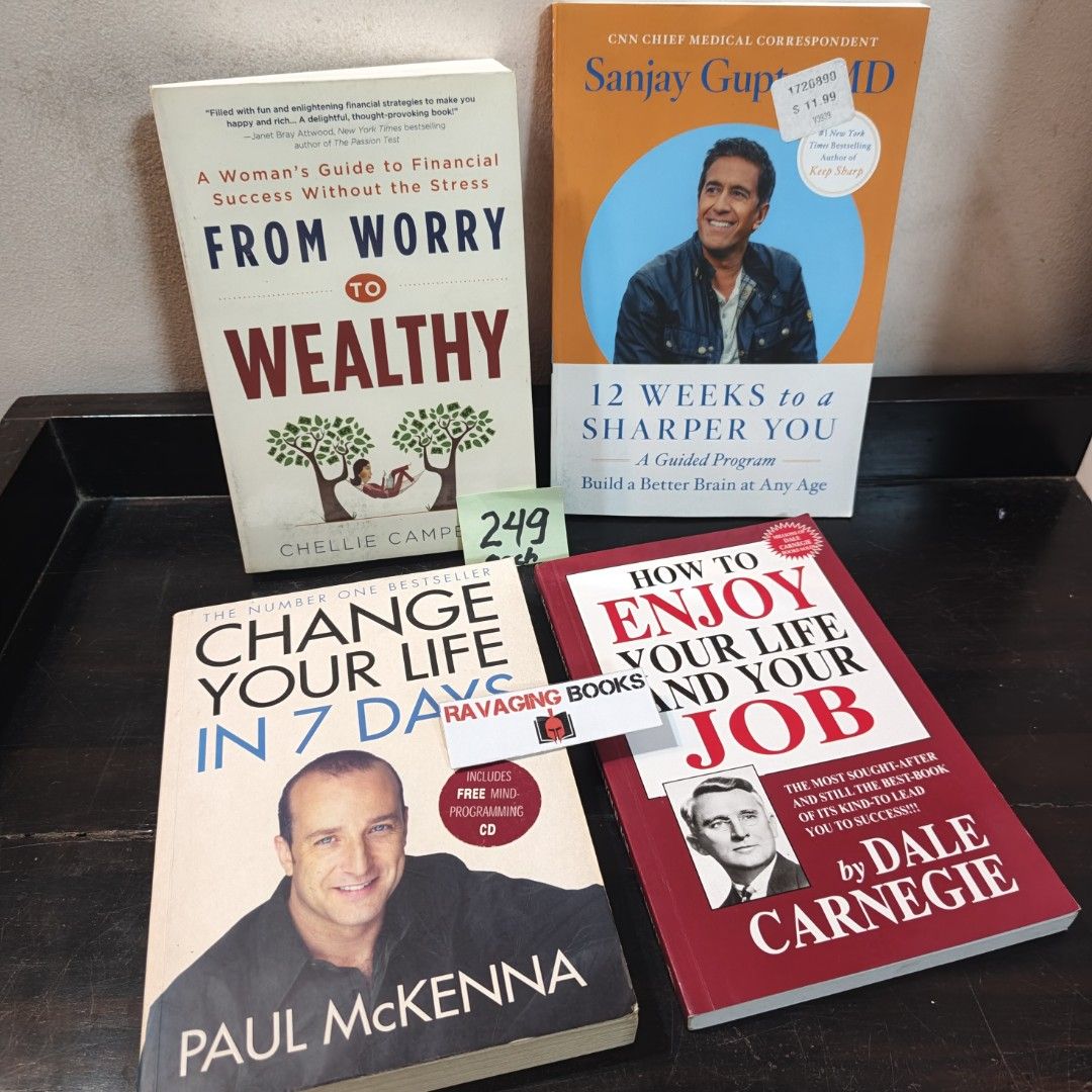 Business Finance Self-Help Books (Category: Textbooks) located in Pasig City. Submitted by ravagingbooks (Listing ID 1458544823, Image 3). Description: Non-fiction, Self-help Business Finance Books Sale! - ​prices in the images - ​discount starting at 3 books purchase and up - ​best price for bundle or bulk orders (can mix) - ​first to pay basis ​MOD: Lalamove, GogoXpress Location: Pasig Cainta border MOP: Maya, Gcash * From Worry to Wealthy — Ch