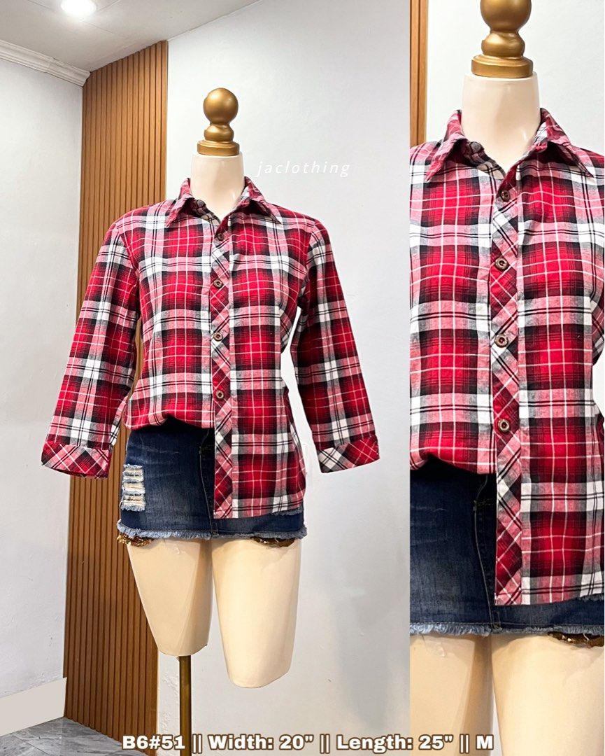 Buttondown polo Office Blouse • Checkered Red (Category: Blouses) located in Cavite. Submitted by cnchnll (Listing ID 1458515705, Image 1). Description: .