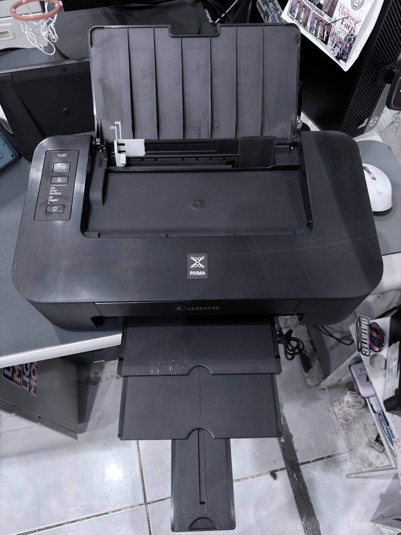 Canon PIXMA TS207 Printer (Category: Printers, Scanners & Copiers) located in Mandaluyong City. Submitted by babybecca (Listing ID 1458531317, Image 2). Description: - Canon PIXMA TS207 Printer - Color: Black - Supported Paper Sizes: LTR, 4x6", 10x15cm, A4, Hagaki, L - Perfect for home or office - In good working condition - no issues RFS: upgraded to ink tank printer.
