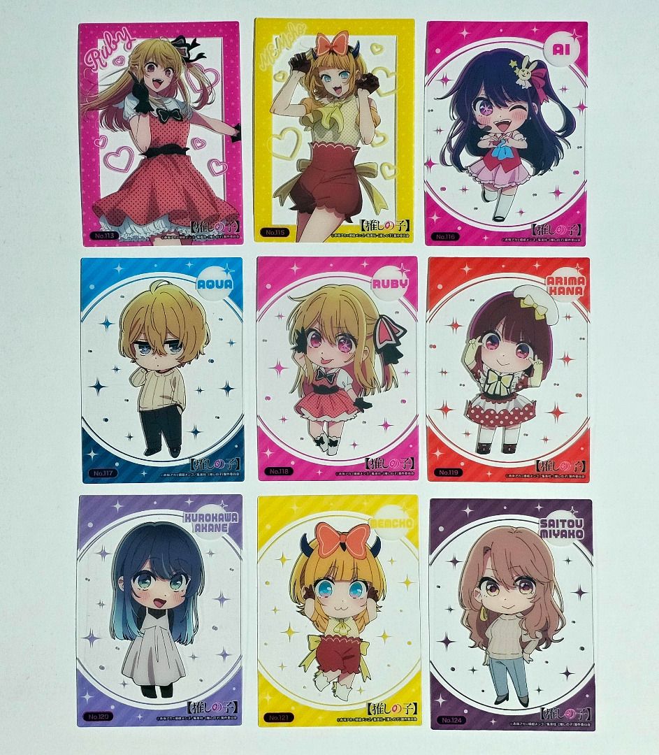 [Cards] Oshi No Ko Vol. 5 (Set 1) (Category: Raw Singles) located in Cainta. Submitted by bunnygod (Listing ID 1458681757, Image 1). Description: Bushiroad Clear Cards ₱ 50 each or get set (9 cards) for ₱ 300.