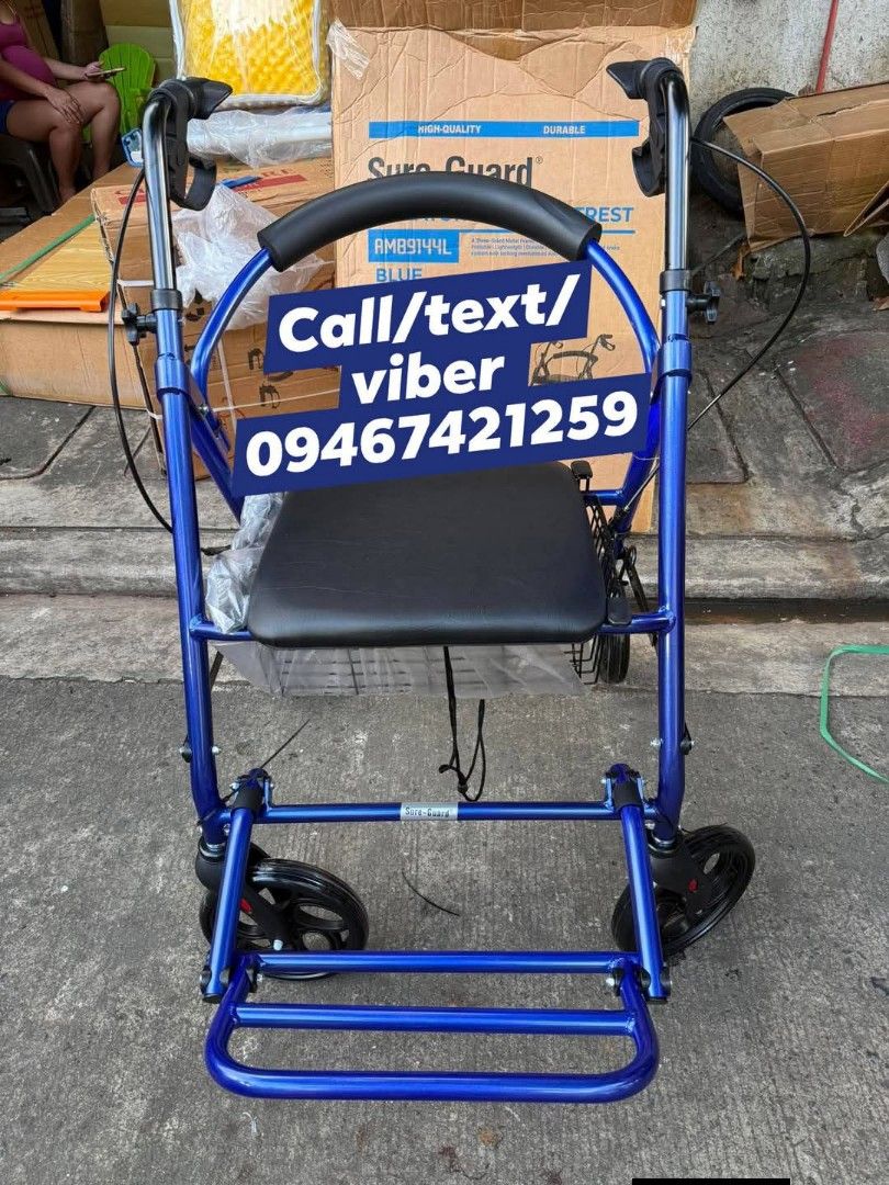 Cart rollator with footrest (Category: Foot Care) located in Manila. Submitted by ewitlobita98152 (Listing ID 1458685949, Image 3). Description: ✅FOR SALE‼️ ADULT & SENIOR ROLLATOR WITH FOOTREST 📌🔴 AVAILABLE NOW ✅ ✅ BRANDNEW ✅ HIGH QUALITY ✅ HEAVY DUTY ✅ SAME-DAY DELIVERY ✅OPEN FOR PICK UP OR DELIVER VIA LALAMOVE MODE OF PAYMENT ✅CASH ON DELIVERY (COD) ✅BANK TRANSFER ✅ GCASH PAYMENT LOCATION: 131 BULUSAN ST LALOMA QUEZON CITY.