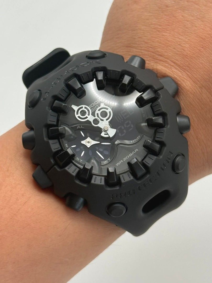 Casio G-Shock GA-V01-4A (Category: Men's Watches) located in Marikina City. Submitted by plus6three (Listing ID 1458594596, Image 3). Description: For Sale: Casio G-Shock GA-V01-4A 8,500php Negotiable Case size (L× W× H) 49.1 × 58.2 × 19.6 mm Weight 74 g Case and bezel material Resin Band Resin Band Construction Shock Resistant Water resistance 200-meter water resistance Power supply and battery life Approx. battery life: 10 years on CR2025 Glass