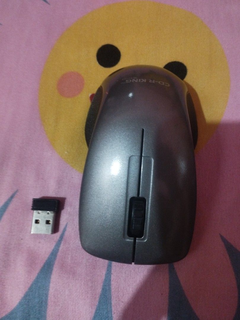 CD-R King Wireless Mouse with USB Dongle (Category: Mouse & Mousepads) located in Manila. Submitted by chloe041287 (Listing ID 1458558678, Image 3). Description: - CD-R King Wireless Mouse - Tested and working great - Includes USB dongle - Plug and play setup - Perfect for everyday computer use.