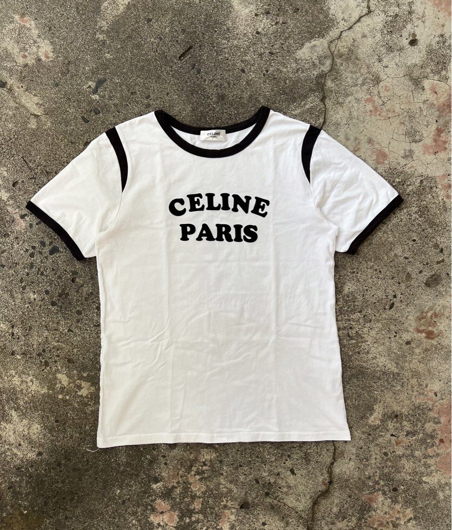 Celine Paris cotton ringer T-shirt (Category: Luxury Apparel) located in Dapitan. Submitted by gelbread (Listing ID 1458559532, Image 2). Description: Good as new.