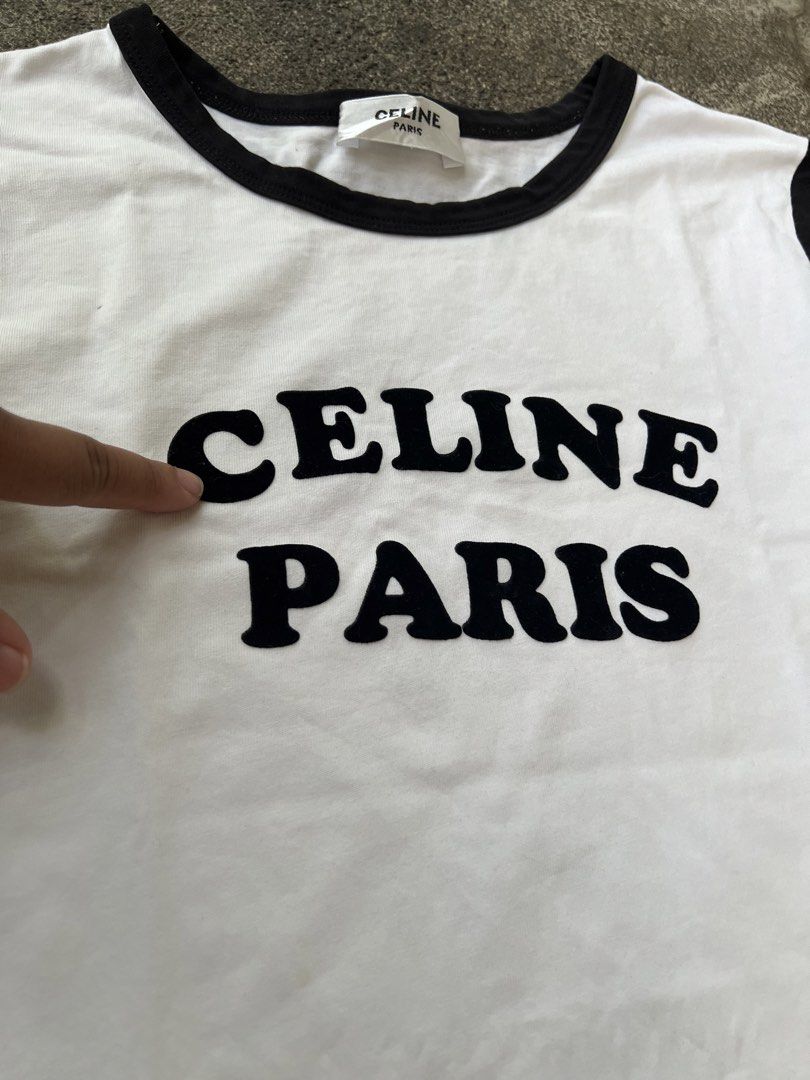 Celine Paris cotton ringer T-shirt (Category: Luxury Apparel) located in Dapitan. Submitted by gelbread (Listing ID 1458559532, Image 3). Description: Good as new.