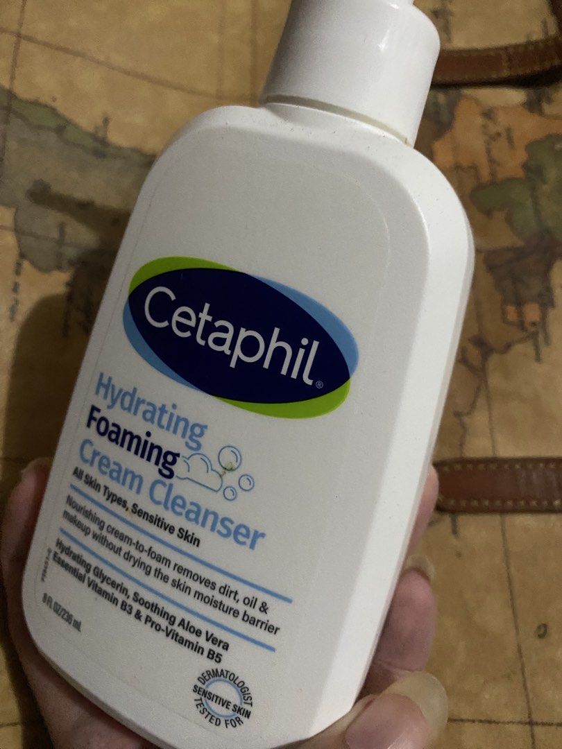 Cetaphil Hydrating foaming cleanser 236 ML (Category: Face Care) located in Cabuyao City. Submitted by riee_chiesse (Listing ID 1458636569, Image 3). Description: Used only once tested on neck. Bought for ₱649 on Gladerma’s official Tiktok Shop.