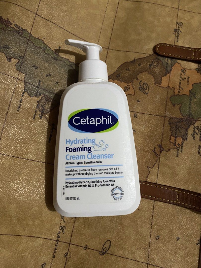 Cetaphil Hydrating foaming cleanser 236 ML (Category: Face Care) located in Cabuyao City. Submitted by riee_chiesse (Listing ID 1458636569, Image 2). Description: Used only once tested on neck. Bought for ₱649 on Gladerma’s official Tiktok Shop.
