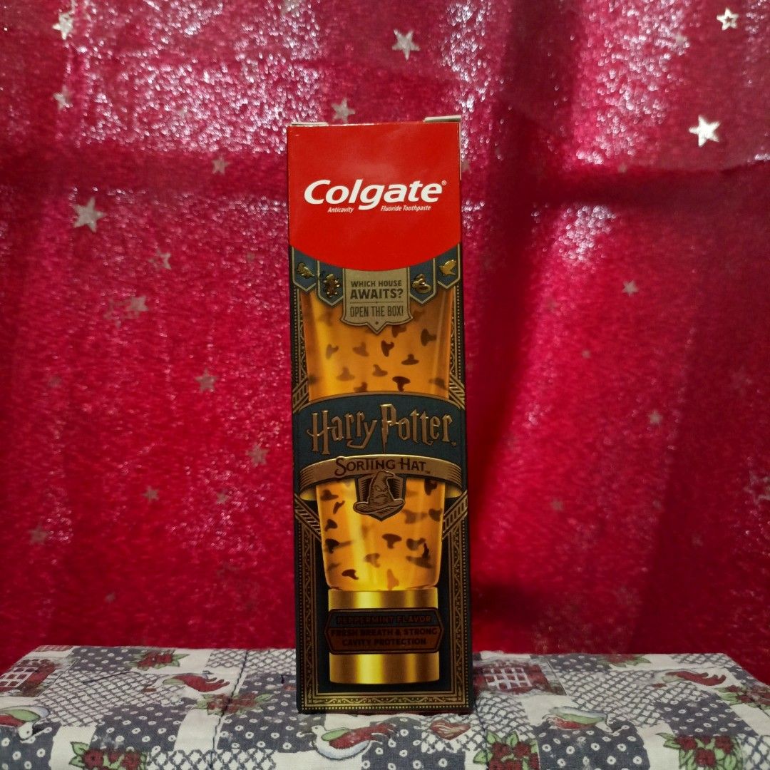 Colgate x Harry Potter Toothpaste (Hufflepuff) (Category: Oral Care) located in Batangas. Submitted by forkeepsxo_ (Listing ID 1458565874, Image 1). Description: •Hufflepuff house •HP collab with Colgate •opened but never used •can trade to Ravenclaw •will give random freebies to sure buyers MOD via J&T courier MOP via Gcash.