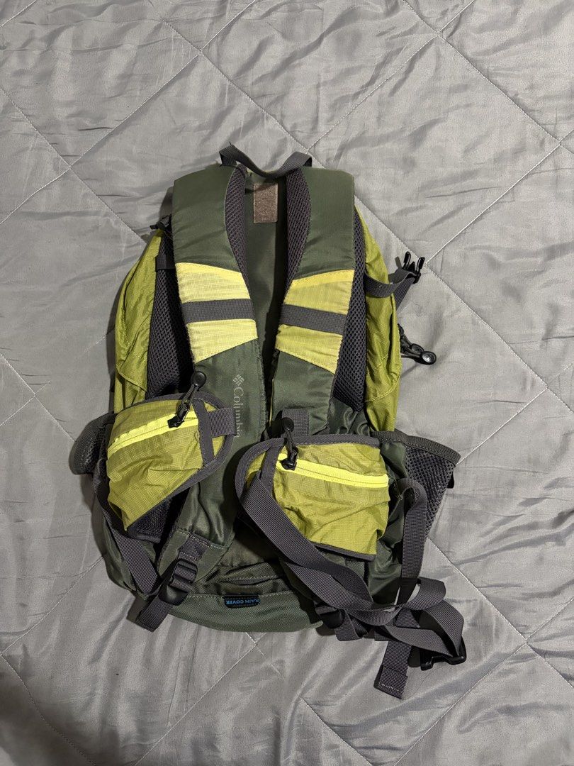 Columbia Green Hiking Backpack (Category: Backpacks) located in Valenzuela. Submitted by carbonelallysa_ (Listing ID 1458679724, Image 2). Description: - 23 L Columbia backpack in green color. - Multiple pockets and compartments for ample storage. - Mesh side pockets ideal for water bottles. - Padded shoulder straps ensure comfortable carrying. - Suitable for hiking adventures or everyday day trips. - All zippers are in good working condition. - 