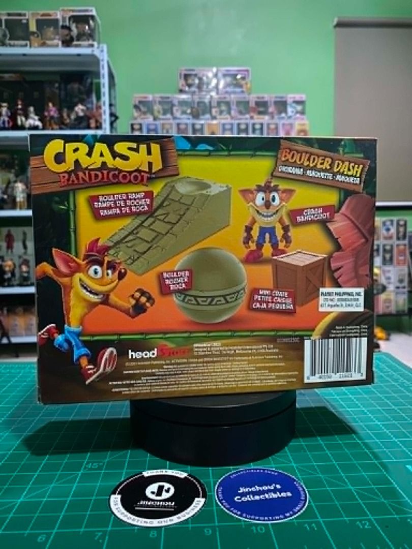 Crash Bandicoot Boulder Dash Action Figure Playset (Category: Action & Battle Toys) located in Angeles City. Submitted by rickki_t (Listing ID 1458654398, Image 2). Description: - Crash Bandicoot Boulder Dash Playset - Includes: Crash figure, boulder, ramp, and crate - Great for fans and collectors of the classic game.