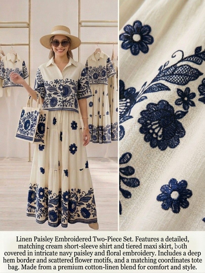 Cream embroidered sets (Category: Sets or Coordinates) located in Las Pinas. Submitted by jspasabuyz (Listing ID 1458610704, Image 1). Description: 🇹🇭✨ THAILAND PASABUY COLLECTION ✨🇹🇭 Fresh finds straight from Thailand! 🛍️💖 Limited pieces available, so grab yours before they’re gone! 😍 💰 Price: ₱ 1899 📏 Size: Can fit Small to Large frame 📩 PM us to order/reserve! First come, first served. 💕🇹🇭.