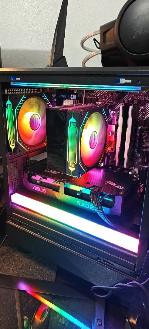 PC Gaming Unit (Category: Desktops) located in Taguig. Submitted by superhypeee71172 (Listing ID 1458681536, Image 2). Description: 🔥 HIGH-PERFORMANCE RYZEN 7 + RX 6600 GAMING PC (SLIGHTLY NEGOTIABLE) 🔥 ​Looking for a sleek, super-fast PC for heavy gaming, editing, or streaming? Test all you want before buying! ​✨ SPECIFICATIONS: ​Processor: AMD Ryzen 7 5700X (8 Cores, 16 Threads) ​Graphics Card: ASUS RX 6600 8GB VRAM ​Motherboard: ASUS Prime B