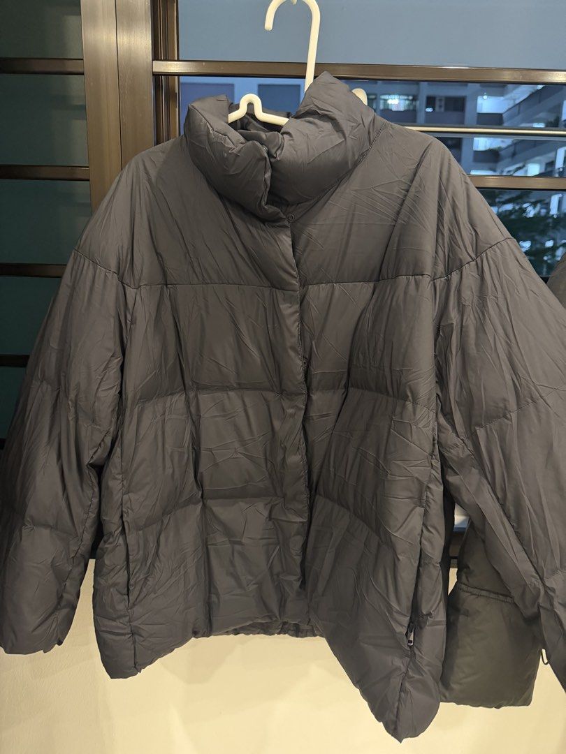 Down Jacket (Category: Coats, Jackets and Outerwear) located in Singapore. Submitted by caroubuyynsell (Listing ID 1458629577, Image 2). Description: 3 jackets for sale 1. Black down jacket with hat (removable) size XL (worn once) $30 2. Uniqlo black down jacket - size XL (worn once) $30 3. Topazette leather jacket - size XL (BNWT) $30 $30 each +3 for delivery Any 2 for $50 with delivery Take all 3 for $70 with delivery.