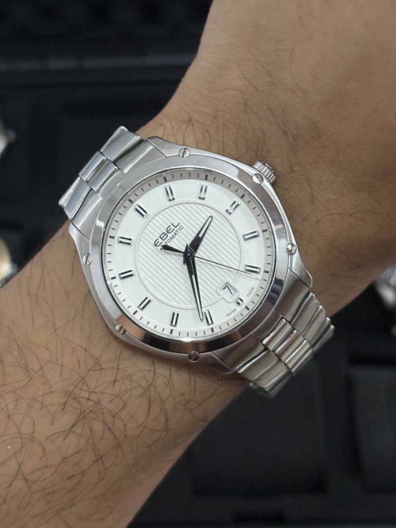 Ebel classic sports automatic swiss (Category: Luxury Watches) located in San Jose. Submitted by ardudz24 (Listing ID 1458519694, Image 1). Description: For sale! Ebel Classic Sport Swiss Made -automatic -ref. E9020Q41 -40mm case size -sapphire crystal -9/10 mint condition -all original Watch only! Retail @166k Selling for 38k only!.
