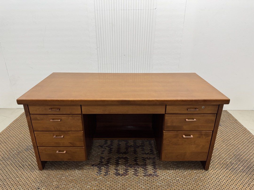 Executive Table (Category: Tables & Sets) located in Quezon City. Submitted by matetdevis13 (Listing ID 1458685128, Image 2). Description: Classic Wooden Executive Table / Office Table with Lots of Storage Price: 10,900 L63 x W29.5 x H29 In good condition Code JMD42-M892.