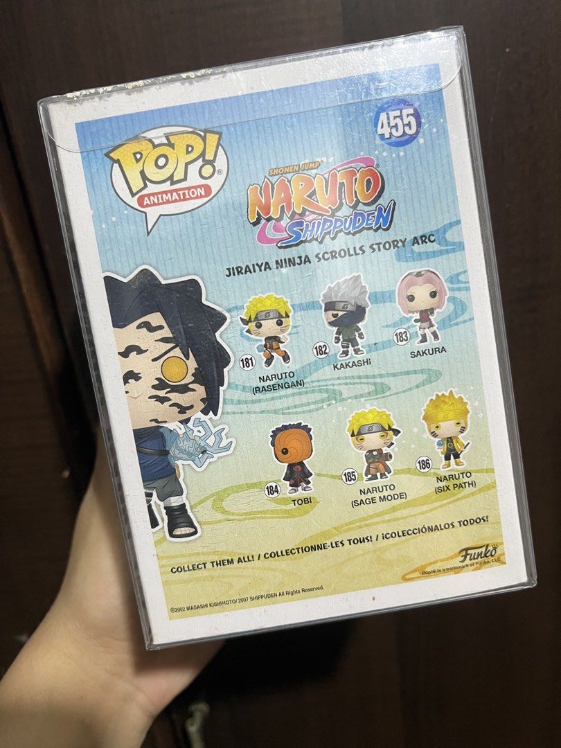 Funko Pop: Sasuke (Curse Mark) (Category: Designer & Blind Box Toys) located in Pasig City. Submitted by allukaxkillua (Listing ID 1458522919, Image 3). Description: For Sale Funko Pop: Naruto Sasuke Curse Mark (Limited Con) Price: ₱1200 Condition: 9/10 *with protector Location: Caniogan, Pasig City, Metro Manila MoD: Lalamove, Grab or any same day delivery booking app (buyer’s booking); J&T (payment first) MoP: GCash, Maribank, UnionBank, Maya *
