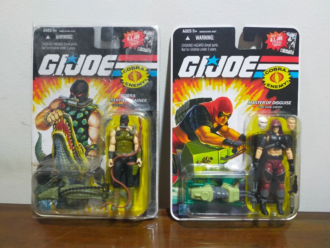 Gi Joe 25th Zartan and Croc Master (Category: Figurines & Statues) located in Imus. Submitted by genzach (Listing ID 1458596154, Image 1). Description: G.I. Joe 25th Anniversary A Real American Hero ARAH Croc Master & Zartan w/ swamp skier MISB/MOC perfect condition may plastic covering pa si croc master Available as set ONLY - 2,299 (last price) Shipping - Lalamove only (to be booked by buyer) Payment - Maya/Gotyme/bank transfer.