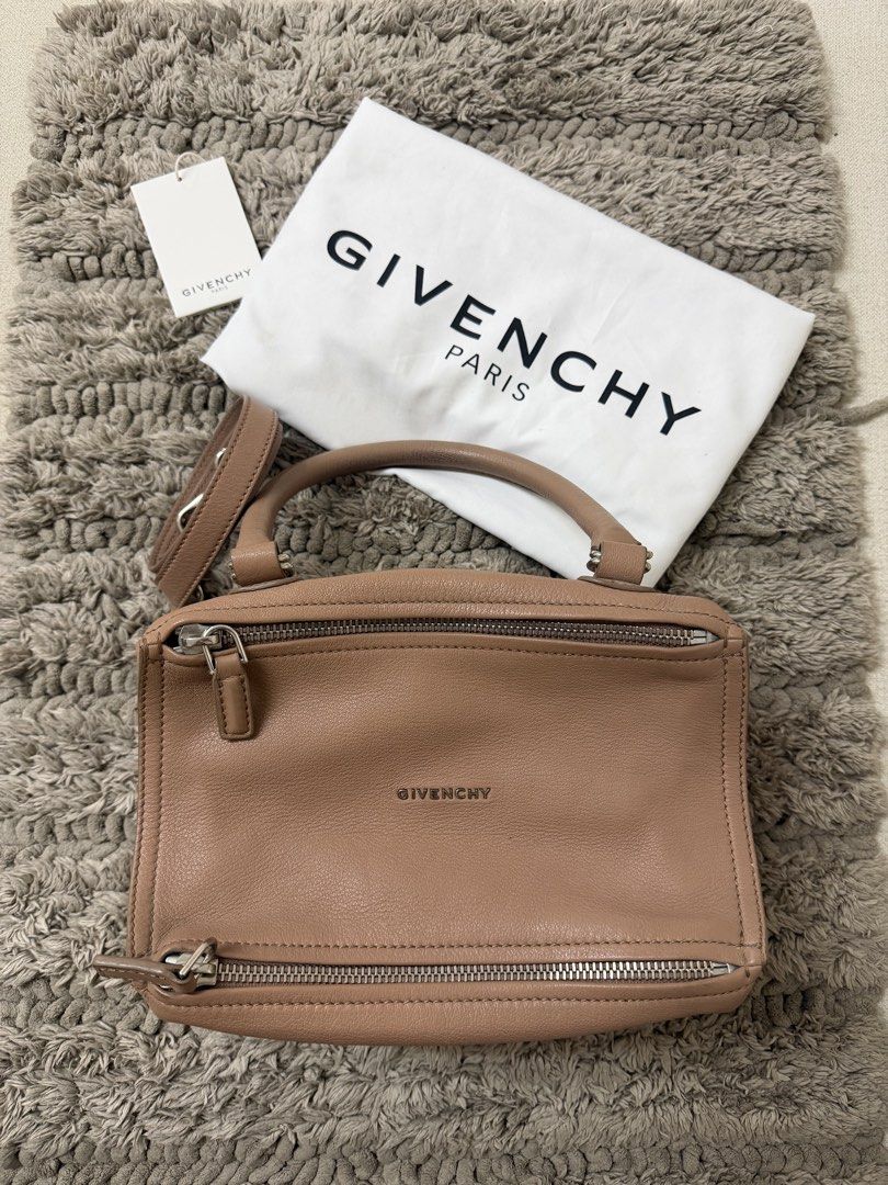 Givenchy bag (Category: Luxury Bags & Wallets) located in Quezon City. Submitted by luxury.xy (Listing ID 1458500136, Image 1). Description: 100% authentic Givenchy pandora small in goatskin With dust bag, straps, leather watch Normal signs of normal wear No tears/rips See photos for details MOP: BDO/BPI/Paypal SF c/o buyer via GRAB/LBC All sales are final!.