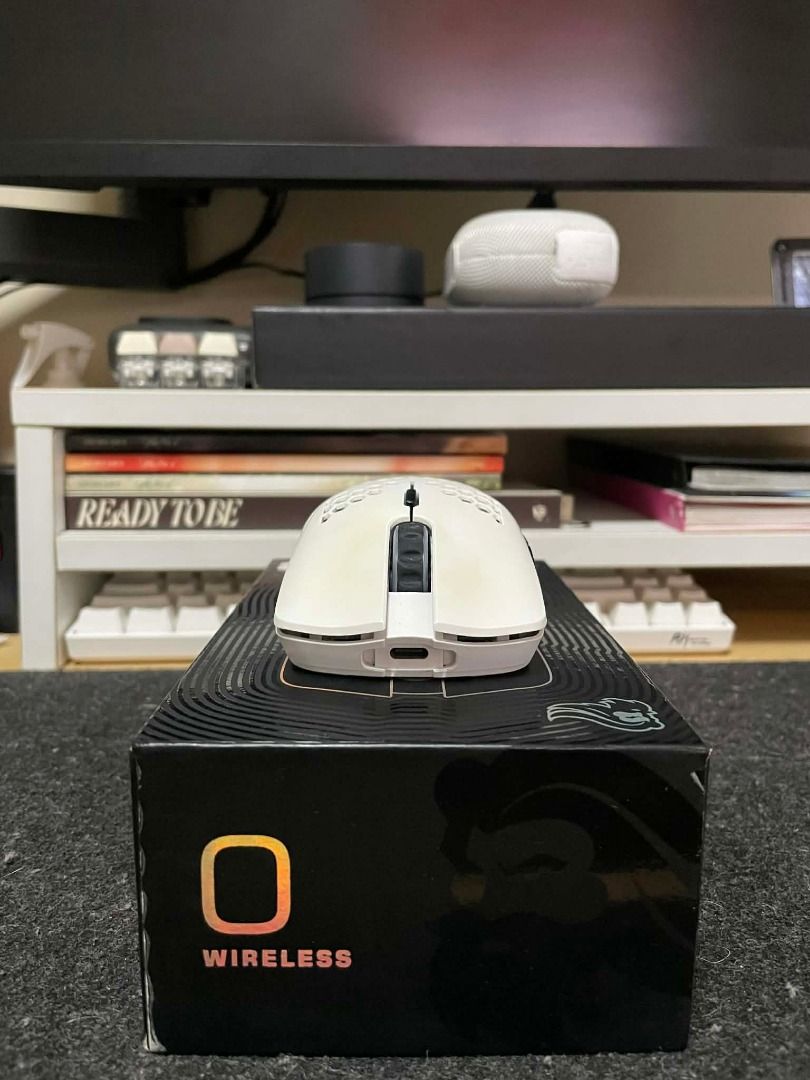 GLORIOUS MODEL O (WIRELESS MOUSE) (Category: Mouse & Mousepads) located in Pasig City. Submitted by cheetosz.collectibles (Listing ID 1458673946, Image 3). Description: - No Issues (Just sign of usage) - Complete set (Wire, Box and Receipt, Extender, Dongle) - BAMF Sensor - Lightweight 69g - All buttons are working and connected to a software of Glorious - Negotiable .