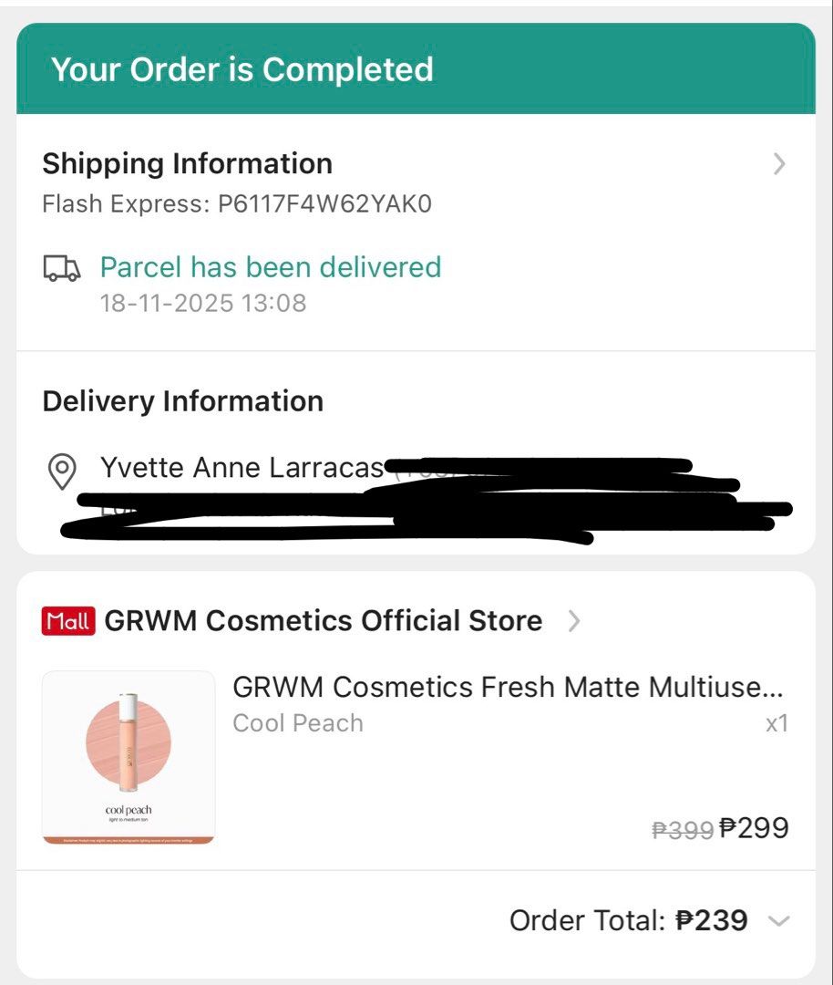 GRWM Fresh Matte Multiuse Base Cool Peach Corrector (Category: Makeup) located in Pasig City. Submitted by missearly7 (Listing ID 1458539048, Image 3). Description: - Applicator has some product on it. - Bottle shows minor signs of use. - Still has a good amount of product remaining. - Ideal for everyday wear. - peach corrector.