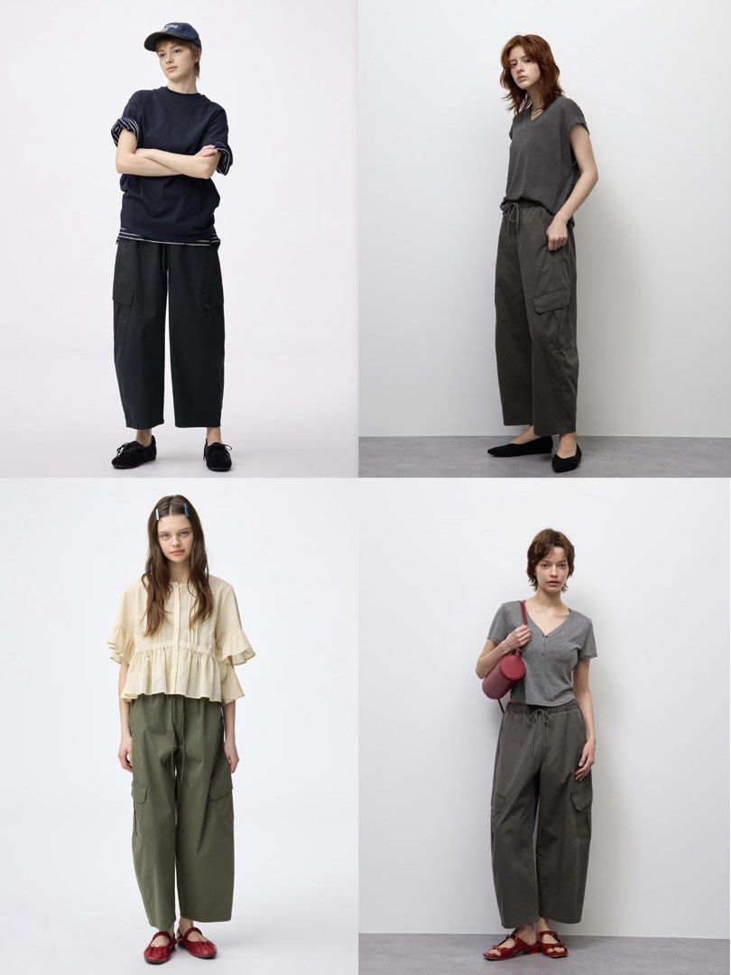 GU barrel cargo pants (Category: Other Bottoms) located in Las Pinas. Submitted by shop.y5 (Listing ID 1458585335, Image 1). Description: Gray - medium and large Olive - medium and large Dark gray - medium and large.