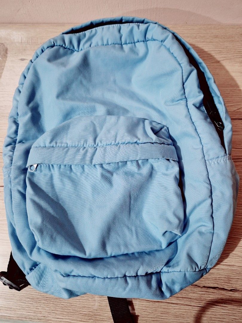 Heartstrings Baby Blue Backpack (Category: Backpacks) located in Tanza. Submitted by jjang_13 (Listing ID 1458515242, Image 1). Description: - Cute baby blue backpack - Main compartment and smaller front pocket - Adjustable straps - Perfect for everyday use or school - Zippers are in good working condition - Interior is clean.