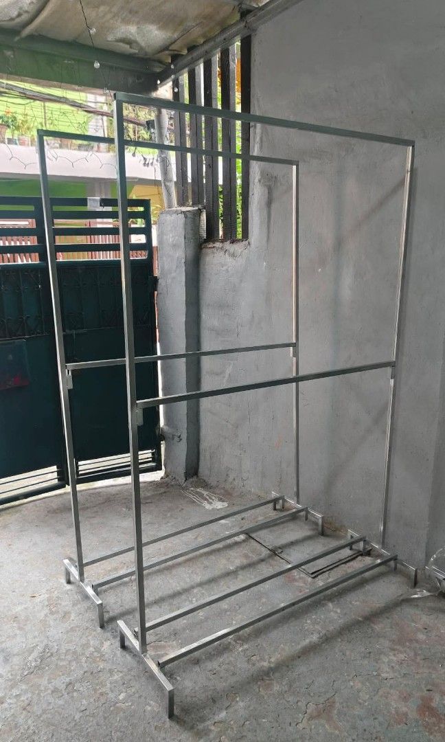 Heavy duty clothes rack (Category: Clothes Drying Rack) located in Manila. Submitted by dolorchris69891 (Listing ID 1458627510, Image 1). Description: Available na Po Ulit Bestseller 🔥 HEAVY DUTY 2 LAYER SAMPAYAN 🔥 ✅ Length 120cm ✅ Height 180cm ✅Brandnew ✅ SPACE SAVER ✅All metal sampayan ✅Collapsible ✅Heavy duty ✅Condo type ✅ UKAY UKAY RACK ✅Good quality ✅Metal frame tubular Same day delivery Brand new Cod.