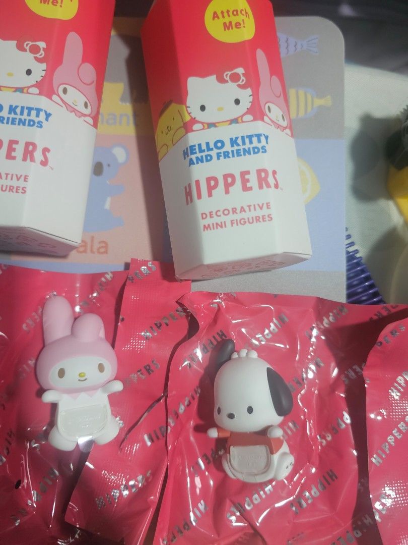 Hello Kitty and Friends hippers (Category: Designer & Blind Box Toys) located in Las Pinas. Submitted by gl3nndita (Listing ID 1458589801, Image 3). Description: Dreams and Sanrio Collaboration Open box, unsealed foil Unused hippers, unused sticky With leaflet Available characters at Php500 My Melody Hello Kitty - sold Kuromi (black) - sold Pochacco - sold Cinnamoroll - sold.