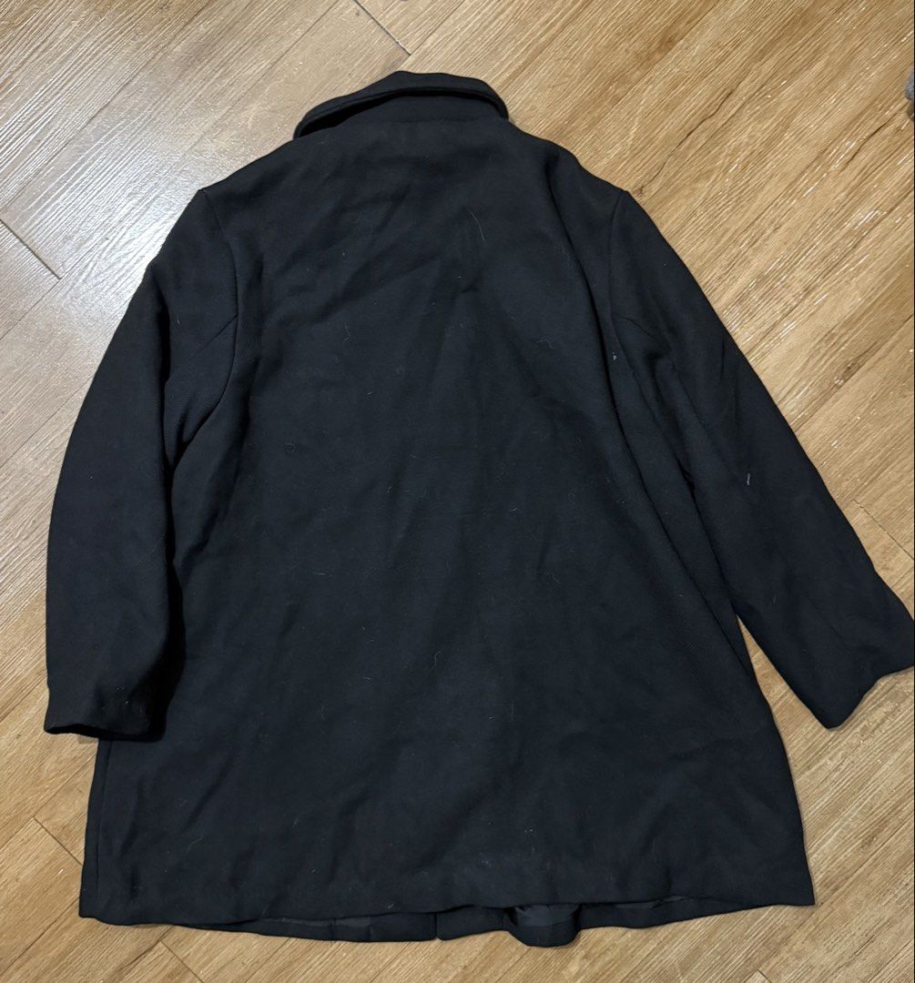 H&M Black Coat XXL (Category: Coats, Jackets and Outerwear) located in Marikina City. Submitted by miene (Listing ID 1458538864, Image 3). Description: - Black H&M Coat - Size: XXL but runs big - Features: Buttons down the front, pockets - Style: Simple, classic - Ideal for: Cooler weather - Note: Check photos for measurements.