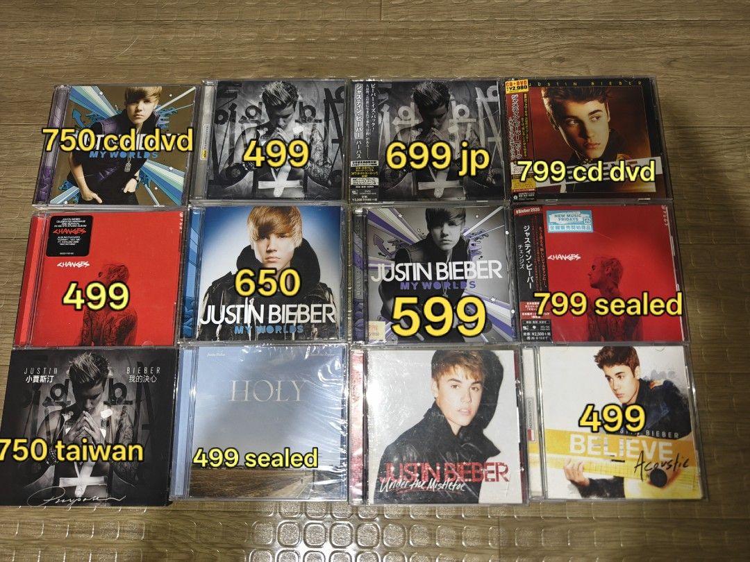 JUSTIN BIEBER CDS (Category: CDs & DVDs) located in Makati City. Submitted by urdiscogsph (Listing ID 1458557800, Image 1). Description: .