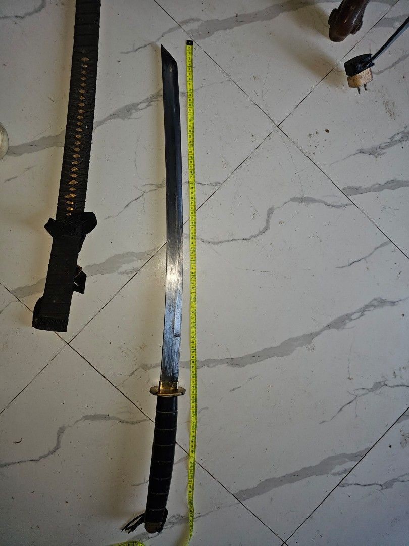 Katana Sword with Black Scabbard and Handle (Category: Combat Sports) located in Tagbilaran City. Submitted by lugarpogi (Listing ID 1458621514, Image 3). Description: in good condition.