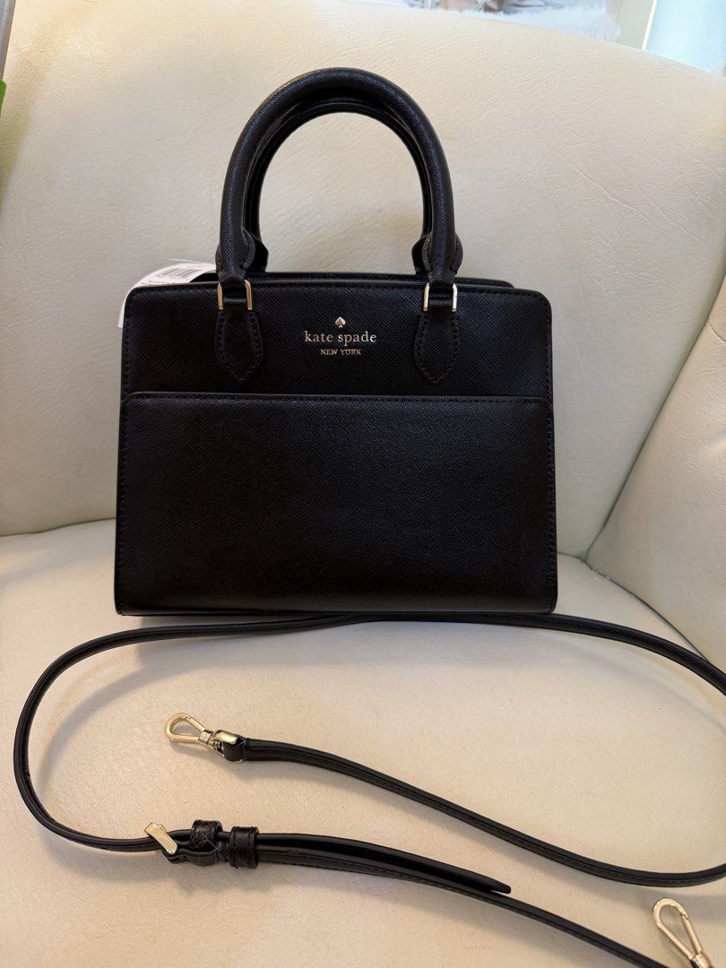 Kate Spade Madison Small Satchel Authentic! (Category: Luxury Bags & Wallets) located in Cavite. Submitted by purgingmycloset888 (Listing ID 1458612317, Image 1). Description: Never used still with tag with long strap and paperbag giftable $379 original price. Rfs: not into small bags.