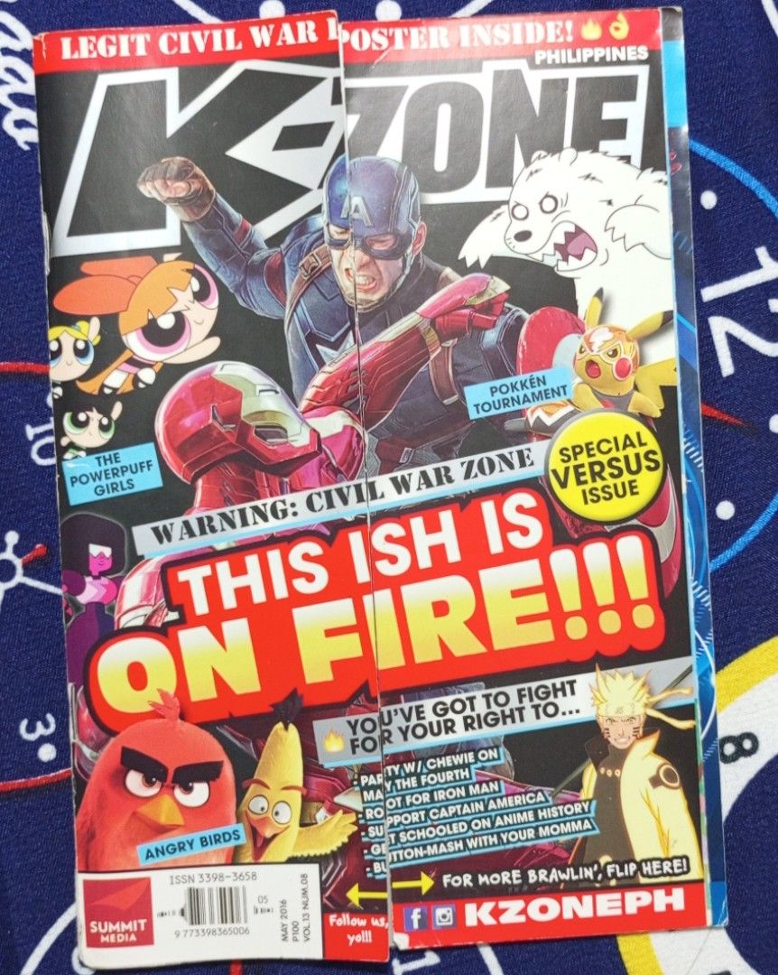 K-Zone Philippines Magazine - May 2016 & April 2017 Issues (Category: Magazines) located in Manila. Submitted by mattzzmalupet (Listing ID 1458582687, Image 2). Description: K-Zone Philippines Magazine RFS: Declutter and No one is reading them anymore Price: 200 pesos each issue negotiable Two Issues Available: 1. May 2016 - Avengers Civil War Vol 13 No. 08 - with Foldabots (Lutabot: Karo) - with Centerfold / Poster Intact ---------------- 2. Apr