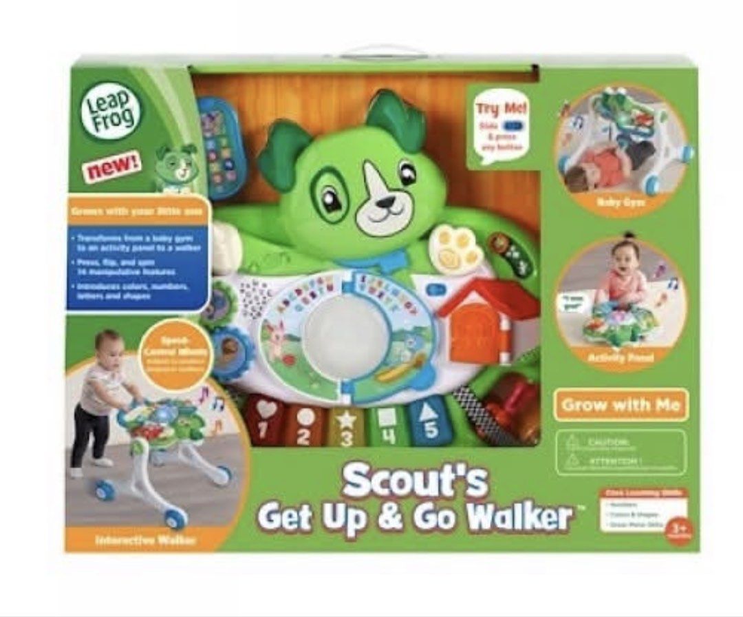 Leap Frog Scout's Get Up & Go Interactive Walker (Category: Infant Playtime) located in Cainta. Submitted by dhansoyyyy (Listing ID 1458656142, Image 1). Description: Leapfrog: 3 in 1 Pushwalker - Slightly Used - Dented box lang - Original price: almost 4k - Selling for: 1200 .