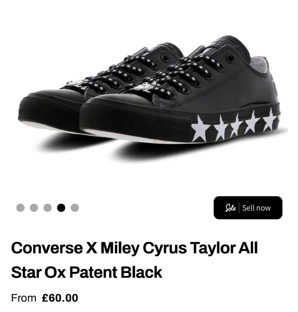 LIMITED EDITION MILEY CYRUS X CONVERSE SIZE 8-US (Category: Sneakers) located in Manila. Submitted by mhdolly_collector (Listing ID 1458557907, Image 3). Description: Reservation fee:100 (non-refundable if cancelled but deductible to final payment) Original price was 5k-6k Selling for 3,000 (negotiable price) Sinukat lang, never been used outside Feel free to ask questions!.