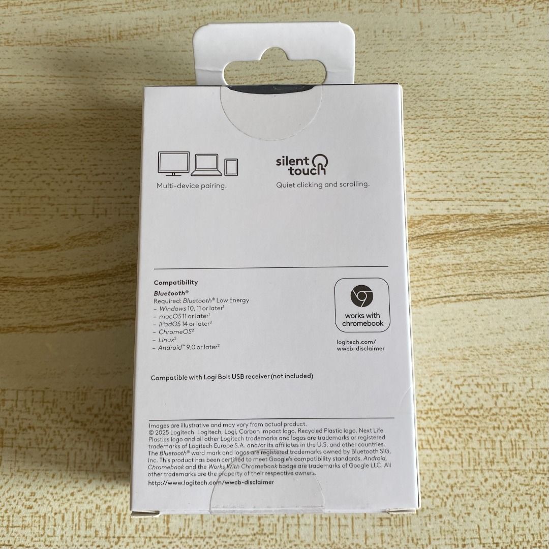Logitech Pebble Mouse 2 M350s Slim Compact Bluetooth Wireless (Sealed) (Category: Mouse & Mousepads) located in Las Pinas. Submitted by paperfolle (Listing ID 1458506565, Image 2). Description: RFS: Bought excess 𝗦𝗣𝗘𝗖𝗜𝗙𝗜𝗖𝗔𝗧𝗜𝗢𝗡𝗦 • Buttons • Number of Buttons: 3 (Left/Right-click, Scroll-wheel with middle click) • Customizable button with Logi Options+ App: 1 (scroll wheel with middle click • Customization app: Supported by Logi Optio