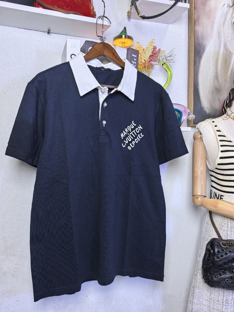 Louis Vuitton polo shirt (Category: Luxury Apparel) located in Baguio. Submitted by ashzachary (Listing ID 1458621535, Image 3). Description: Louis Vuitton polo shirt Condition :Excellent condition Color rate 10/10 Size : Medium semi large Inches:W21/Lw8 No issues No flaws Super ganda sa personal Pm. More details Good quality Plsss 📌No Bogus 📌No return MOP What you see is what you get PALAWAN, CEBUNA GCASH AND BDO Reminder😊 We're selling thrif
