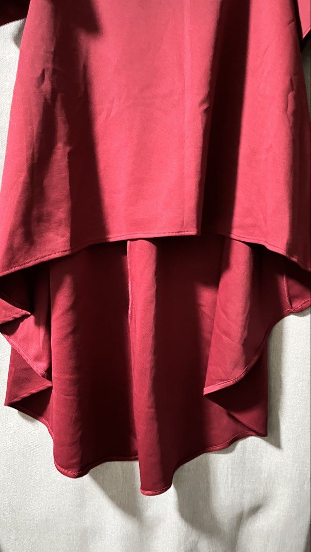Maroon - Top long back (Category: Sets or Coordinates) located in Manila. Submitted by _littlebunny (Listing ID 1458545395, Image 3). Description: - Stylish maroon top - loose-fitting sleeved top - Made from a smooth, matte fabric - Versatile for casual or semi-formal outfits - Easy to mix and match for various looks.