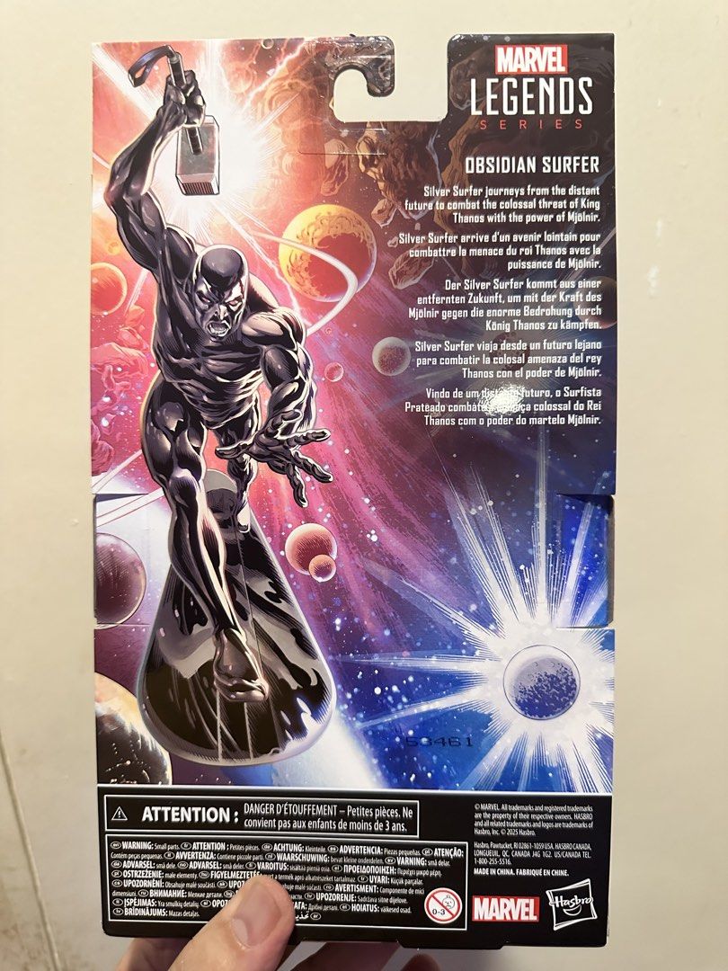 Marvel Legends Obsidian Silver Surfer Action Figure with Mjolnir (Category: Figurines & Statues) located in Paranaque City. Submitted by a_cosue (Listing ID 1458648923, Image 2). Description: - Marvel Legends Obsidian Silver Surfer figure - Includes Mjolnir and energy effects - Ideal for any Marvel fan's collection - Ready for a new home.