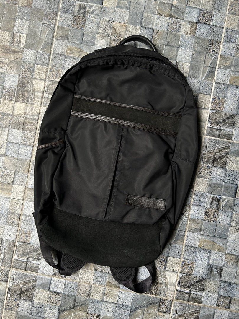 Master-piece Density Japan backpack (Category: Backpacks) located in Quezon City. Submitted by commonwealthpickerph (Listing ID 1458563949, Image 2). Description: Master-piece Density Japan backpack - 14.5 width // 20 length - In used condition - Has sign of used in leather and other parts of the bag - need wash - Check pic to see details - 1299.