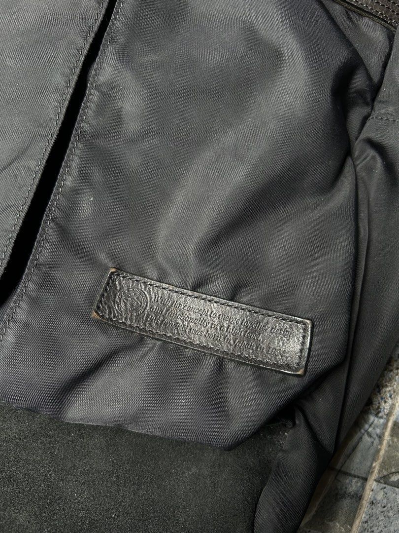 Master-piece Density Japan backpack (Category: Backpacks) located in Quezon City. Submitted by commonwealthpickerph (Listing ID 1458563949, Image 3). Description: Master-piece Density Japan backpack - 14.5 width // 20 length - In used condition - Has sign of used in leather and other parts of the bag - need wash - Check pic to see details - 1299.