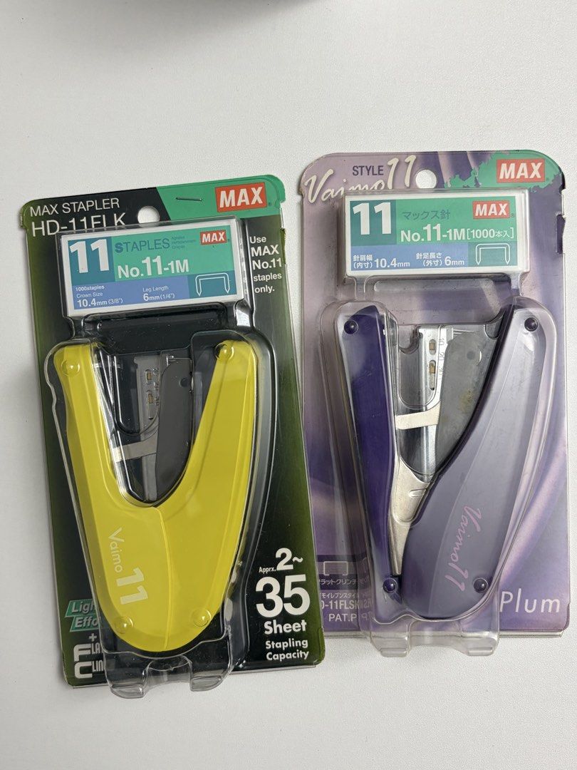 MAX Stapler (Category: Stationery & School Supplies) located in Singapore. Submitted by flixpalt (Listing ID 1458672173, Image 1). Description: $15 per stapler + staple set $28 for both sets.