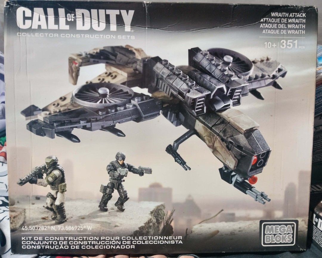 Mega Bloks Call of Duty Wraith Attack Collector Construction Set (Category: Lego & Building Sets) located in Quezon City. Submitted by daveaeu08 (Listing ID 1457874563, Image 2). Description: - Mega Bloks Call of Duty Collector Construction Set -sealed - Set Name: Wraith Attack - Piece Count: 351 pieces - Recommended Age: 10+ - Includes: 2 collectible figures - Build your own Wraith Attack vehicle - Ideal for Call of Duty fans and collectors.