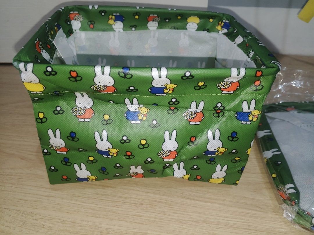 Miffy Storage Boxes for Cosmetics (Category: Storage Boxes & Baskets) located in Muntinlupa City. Submitted by jfkscjskckdkkcksoc (Listing ID 1458523167, Image 3). Description: - Adorable Miffy design - Vibrant green color - Ideal for cosmetics and small items - Adds a cute touch to any space.